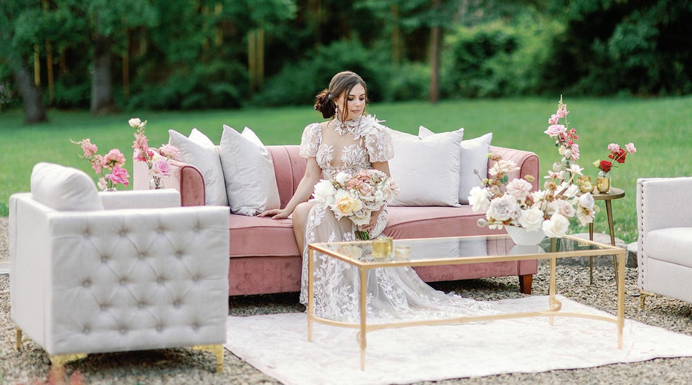 Rhea mermaid wedding dress with nude-colored sheer illusion lining creating an ultra-feminine silhouette