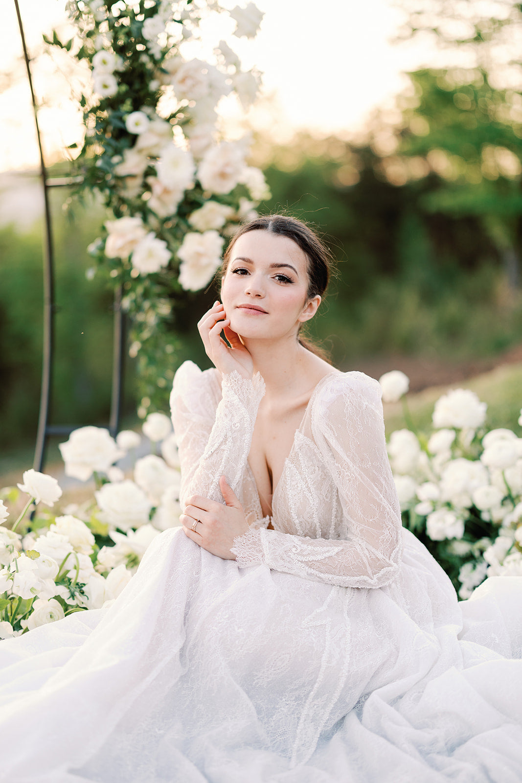 Custom wedding dress for a petite bride by Angela Kim Couture – a made-to-measure bespoke bridal gown designed to perfectly fit and flatter petite proportions