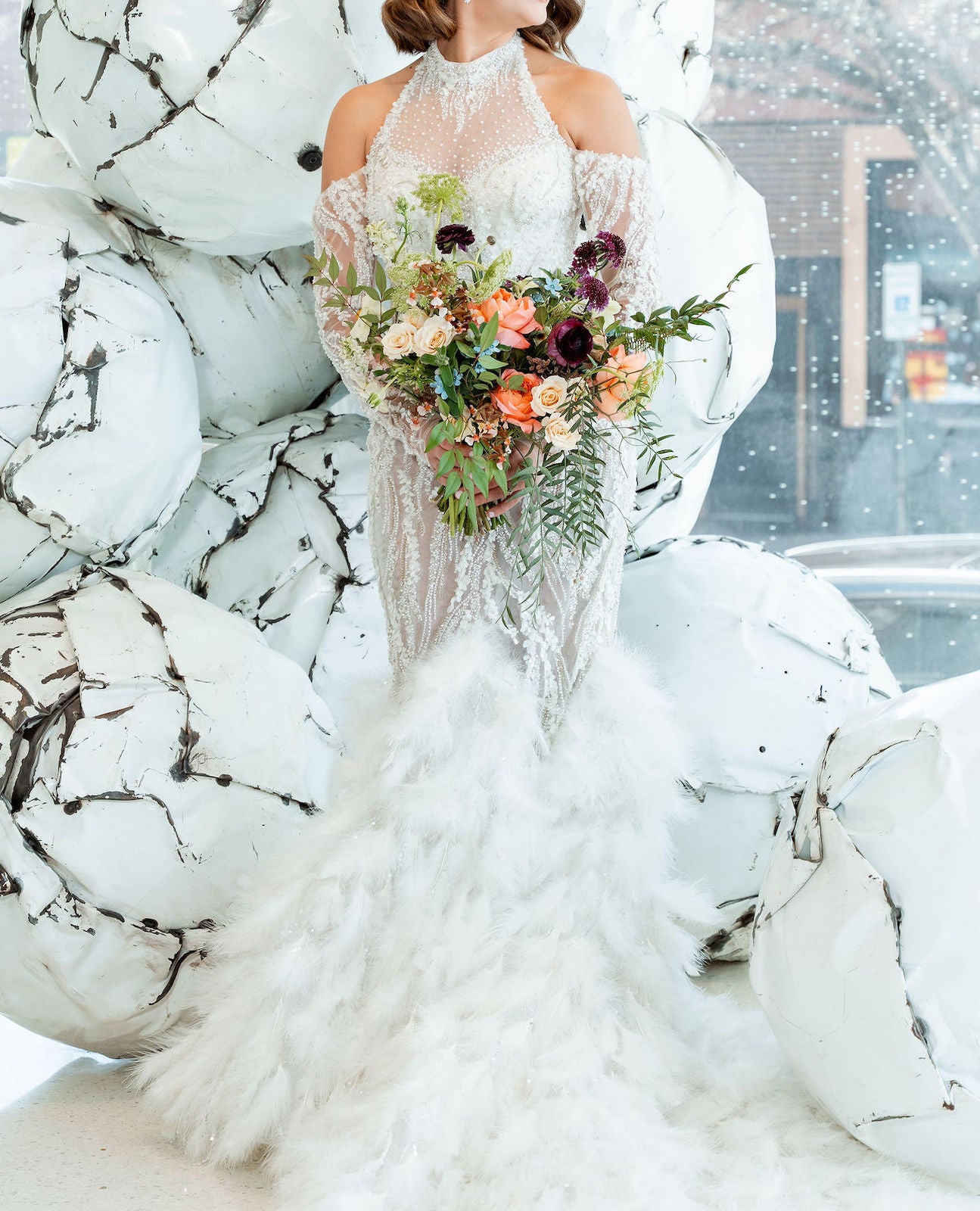 Custom couture wedding dress by Angela Kim Couture – a luxury made-to-measure bridal gown featuring designer craftsmanship and exclusive fabrics