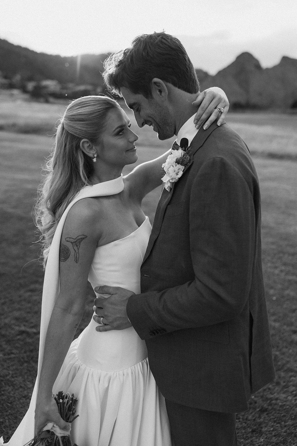 modern custom wedding dress