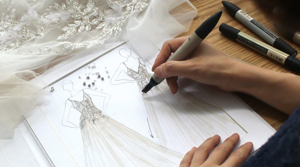 Angela Kim Couture Design Sketch