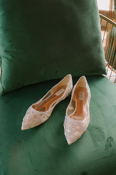 Leah's wedding shoes.